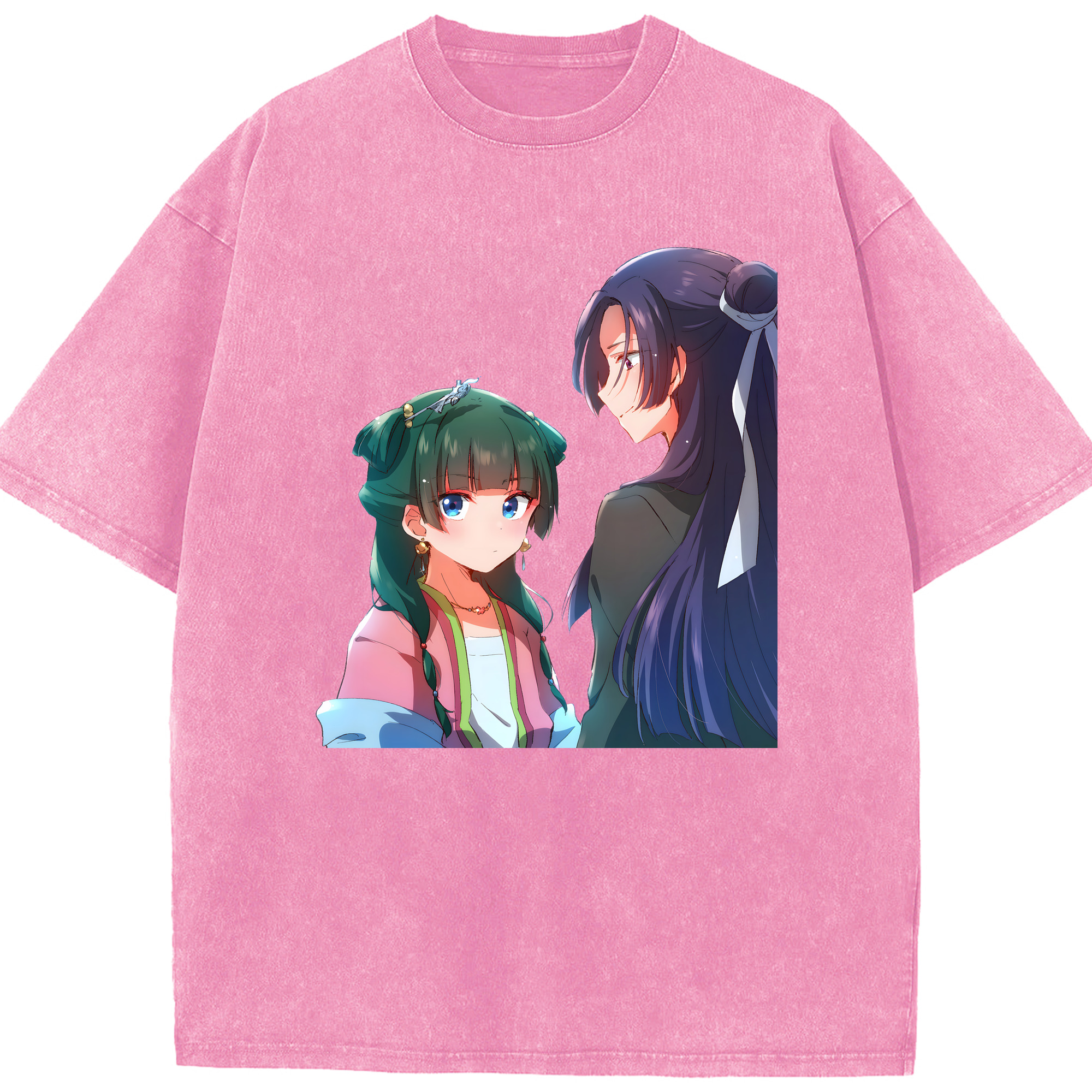 （画像用） 薬屋のひとりごと The Apothecary Diaries 綿100% ヴィンテージ風 半袖Tシャツ（フロントプリント）